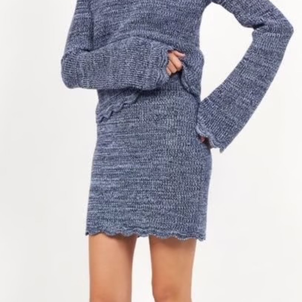 NEW Joie Detta Wool Scalloped Mini Skirt